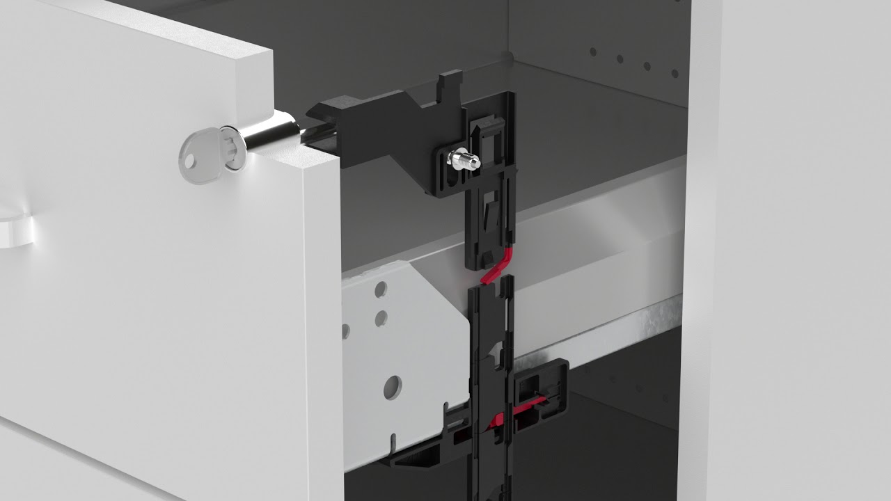 how does a cabinet lock work